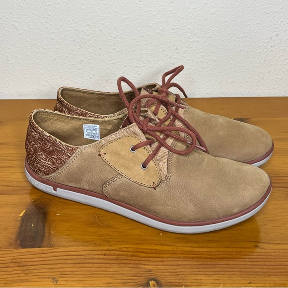 Merrell Duskair brown sugar Leather lace up casual shoes women’s sz 9 sneakers - Picture 1 of 8